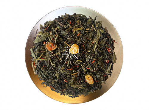 Esprit Zen - Thé Vert "Samba fruitée" - fruits de la passion - mirabelle - Boite de 20 Infusettes
