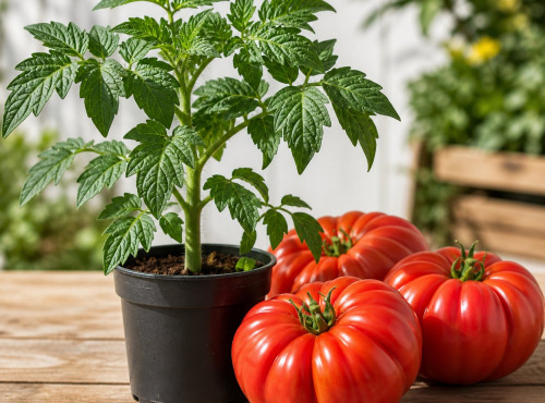 Nature et Saveurs - Ferme Aquaponique et Permacole Astérienne - Plants tomates grosses – Cœur de Bœuf/Côtelé – F1 myco