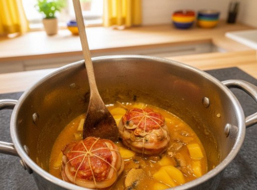 Ferme de la Paumerais - Paupiettes de volailles cuisinées  140g ( x 4 PAUPIETTES )