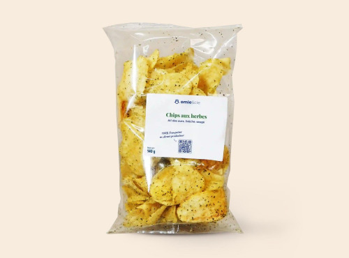 Omie - DESTOCKAGE - Chips aux herbes séchées - 140 g