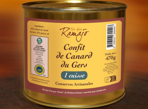 Maison Ramajo - Confit de canard IGP Gers 1 cuisse 470g