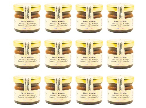 Secrets Incomparables - Pâte à Tartiner Noisette du Piémont IGP Chocolat Lait Croustillant (Offre -10%: 12x30g)