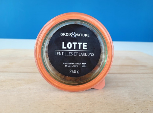 La Criée d'à Côté - Lotte aux Lentilles et Lardons - Groix & Nature - 240g