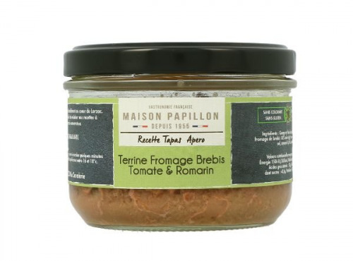 Maison PAPILLON - Artisan depuis 1955 - Terrine au Fromage de Brebis Tomate et Romarin 160g