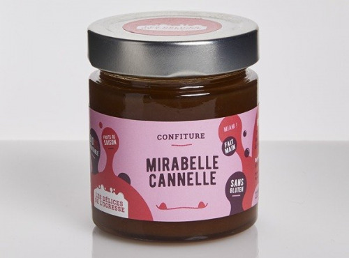 Les Délices de l’Ogresse - Confiture Mirabelle Cannelle 220g