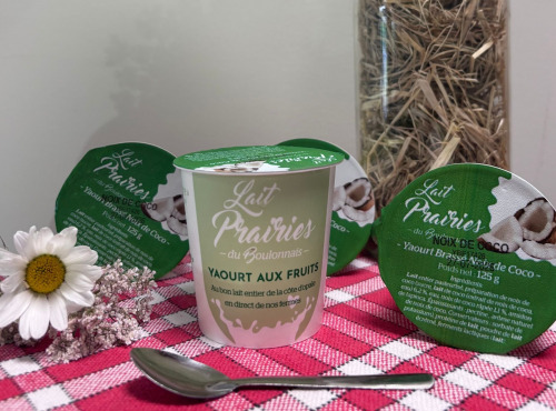 Lait Prairies du Boulonnais - Yaourt brassé Noix de coco - 4 x 125g
