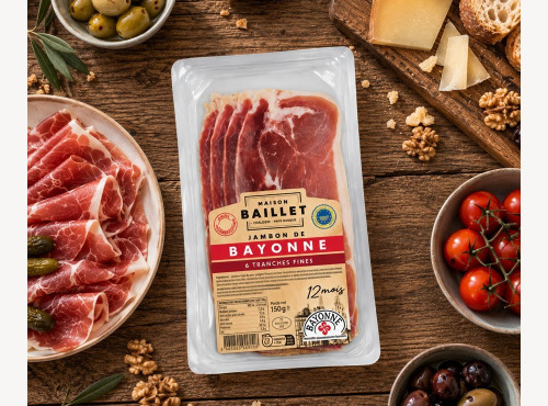 Maison Agour - Jambon de Bayonne IGP 12 mois 6 tranches fines