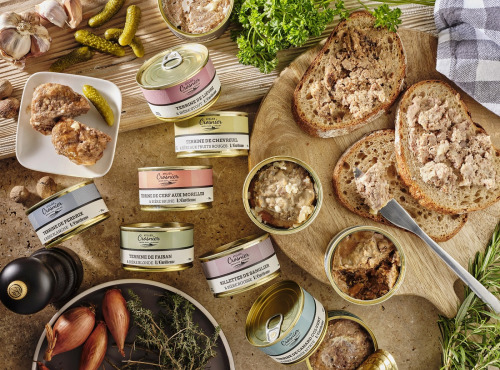 Bière L’Eurélienne – Brasserie de Chandres - Assortiment "personnalisable" : 4 TERRINES DE GIBIER cuisinées à la bière L'Eurélienne