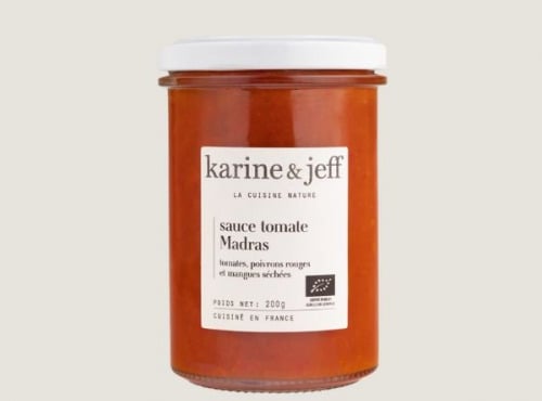 Karine & Jeff - Sauce tomate Madras - tomates, poivrons rouges et mangues séchées 200g