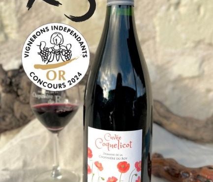 Domaine de la Chopinière du Roy - Lot de 3 Bouteilles de vin rouge Saint Nicolas de Bourgueil cuvée Coquelicot 2022 - 3 x 75 cl