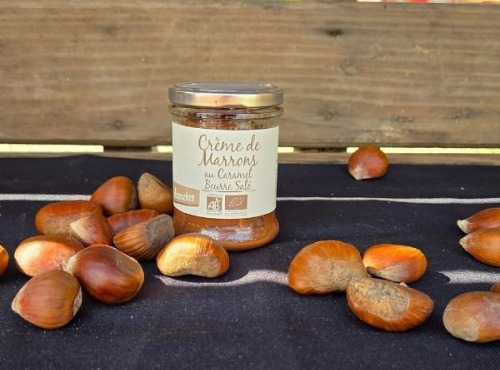 Le verger bio de Quinsac - créme de marrons au caramel beurre salé BIO et DEMETER