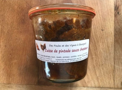 Des Poules et des Vignes à Bourgueil - 2 cuisses de pintades sauce chasseur