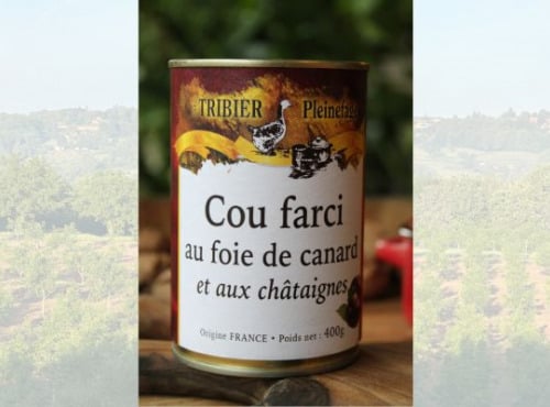 Ferme de Pleinefage - Cou farci au foie de canard et aux châtaignes - Boîte de 400gr