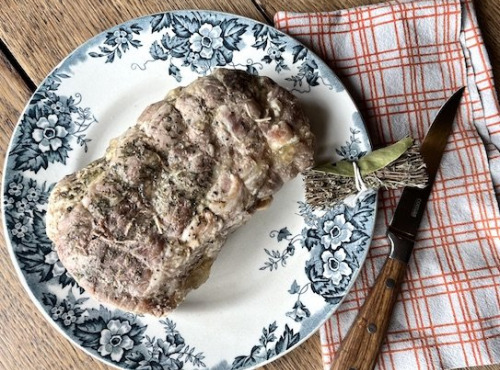 Boucherie Guiset, Eleveur et boucher depuis 1961 - Rôti échine de porc fermier cuit basse température - 800g