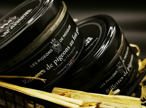 Les Pigeons de Mesquer - Lot Rillettes de Pigeons : 5 Rillettes de Pigeons et 5 Rillettes de Pigeons au Foie Gras