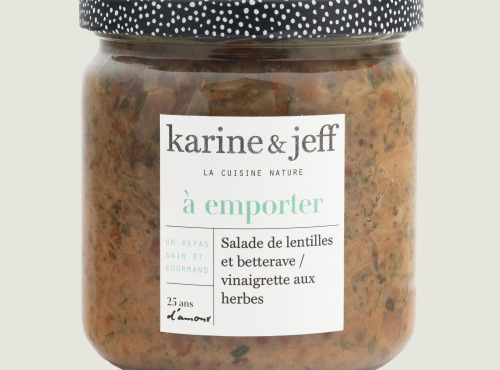 Karine & Jeff - Salade de lentilles et betterave / vinaigrette aux herbes