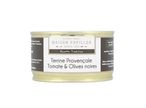 Maison PAPILLON - Artisan depuis 1955 - Terrine Provençale Tomate et Olives Noires 130g