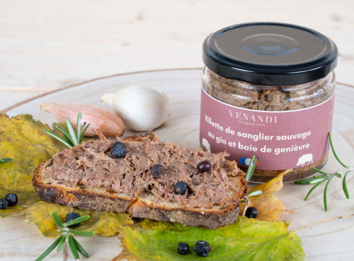 Venandi Sauvage par Nature - Rillette de sanglier sauvage au Gin et baie de Genièvre