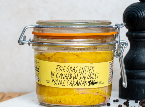 Sillon Conserverie - Foie gras de canard entier IGP, poivre Sarawak 300g