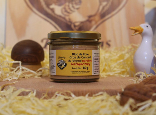 Lagreze Foie Gras - Bloc de Foie Gras de Canard du Périgord au Poivre de Voatsiperifery