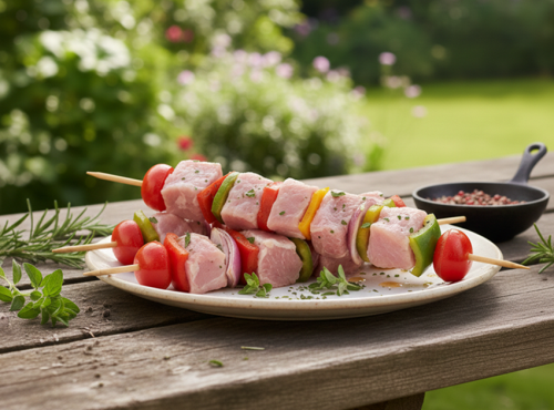 La Ferme du Chaudron - Brochettes nature de Porc BIO - 600gr