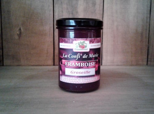 Le Domaine du Framboisier - Confiture allégée en sucre Framboise et Groseille 250g