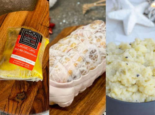 Maison Lascours - Menu Gourmand Rôti de Pintade au Foie Gras - 4 Personnes