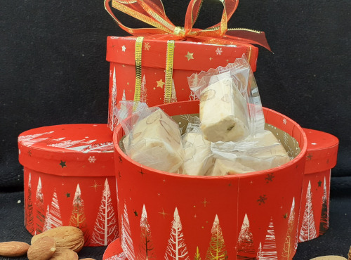 Nougats Laurmar - Boite Cadeau de Pâques Garnie De Nougat Blanc Tendre Tradition Provence