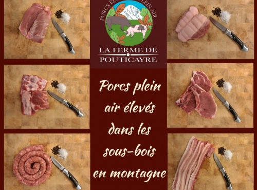 La ferme de Pouticayre - Colis 1 de viande de 3 kg de porc plein air de montagne