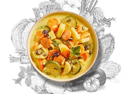 La Brouette - Pour 2 Pers, curry Doux De Légumes Aux Cramberries.