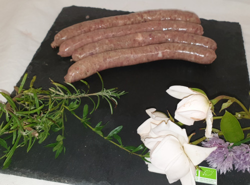 La Ferme du Montet - [SURGELÉ] Chipolatas Ail et Fines Herbes de Porc Noir Gascon BIO - 230 g