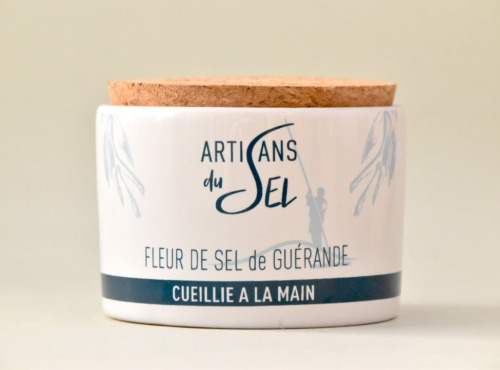 Artisans du Sel - Pot en céramique et Fleur de sel de Guérande naturelle x 8