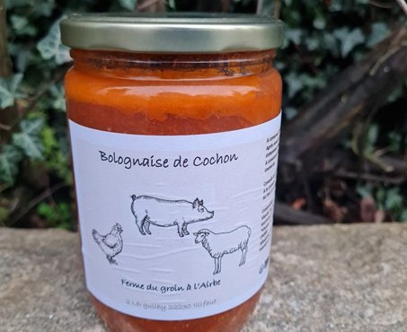 Ferme du Groin à L’Airbe - Bolognaise de cochon (plein air!)