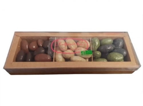 La confiserie d’antan 100% bio - 3 compartiments mélanges Amande choco - 135 gr