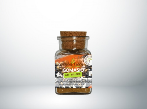 Adal Terra - Gomasio (fin) Lin & Sésame Biodynamiques - Sel Gris 60G