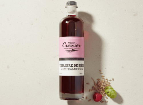 Bière L’Eurélienne – Brasserie de Chandres - VINAIGRE FRAMBOISE à la bière 50 cl Atelier Crosnier