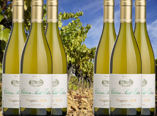 Château Saint Estève d'Uchaux - Viognier 100% Blanc Sec 2022 Anciennes Variétés AOP Côtes du Rhône x6