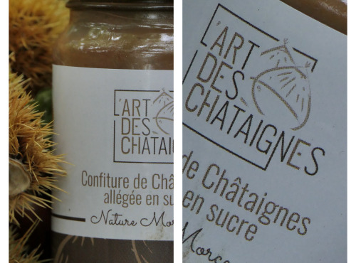 L'Art des Châtaignes - Confiture De Châtaignes Allégée Sucre - Nature Morceaux - 320g