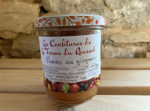 Ferme du Roussel - Confiture de pomme au gingembre 330g