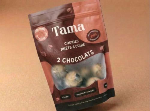 Tama - Cookies surgelés Prêts à cuire 2 chocolats 24 pièces (3 sachets de 8)