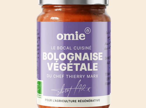 Omie - Sauce bolognaise végétale bio - tomates plein champs du sud de la France - 340 g