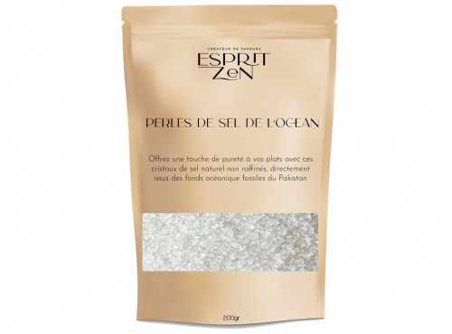 Esprit Zen - Perles de Sel de l'OCEAN - Sachet refermable de 200g