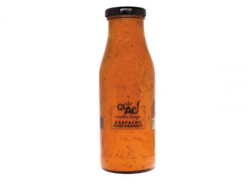 CLAC Conserverie - Gaspacho rouge d'Auvergne - Tomate Concombre et Poivron bio - 480g