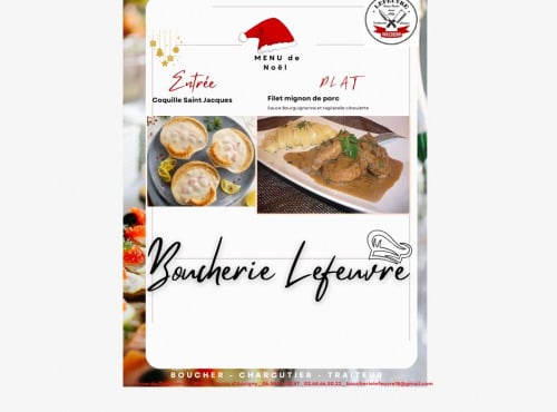 Boucherie Lefeuvre - [Précommande] Menu de Noel coquille St Jacques et filet mignon de porc Bourguignon