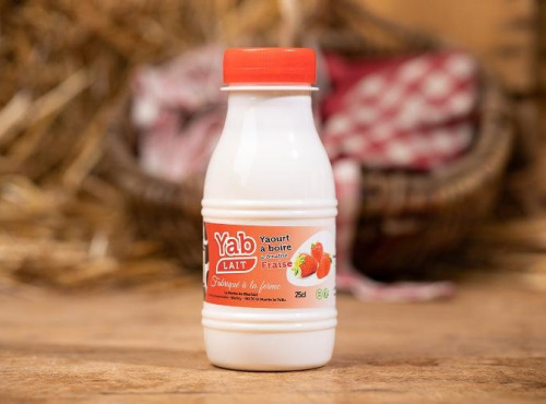 La Ferme de Blas'Lait - Yaourt à boire Aromatisé à la Fraise x2
