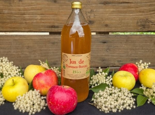 Le verger bio de Quinsac - Jus de pomme/sureau 1L BIO et DEMETER