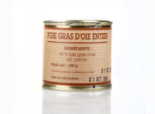 Ferme de la Garrigue Haute - Foie gras d’oie entier en conserve 60g