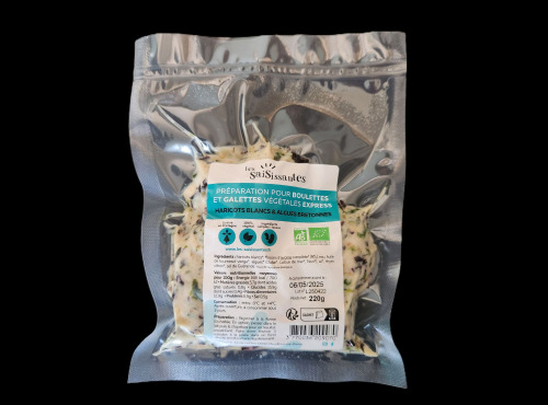 Les Saisissantes - Préparation pour boulettes et steaks végétaux - haricots blancs & algues - 4 paquets de 220g