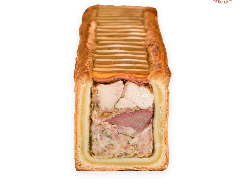 Ferme de Vertessec - [Précommande] Pâté en croûte de volaille au foie gras et figues 1X250G