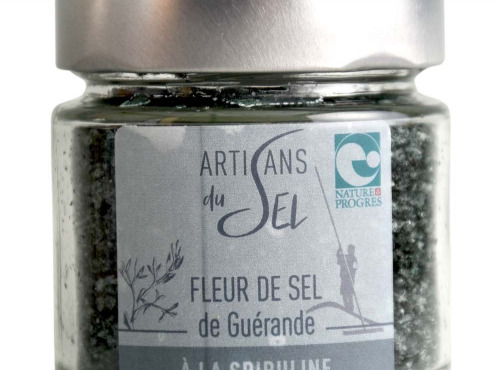 Artisans du Sel - Fleur de Sel de Guérande à la Spiruline – Verrine 85g | Artisans du Sel